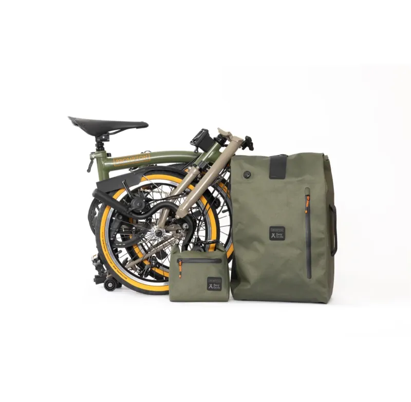 Brompton X Bear Grylls C Line Explore Moss Green and Mushroom Grey-2